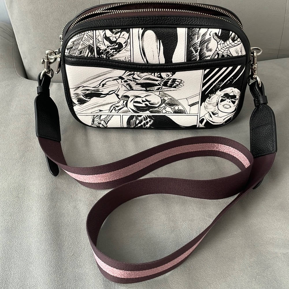 Limited edition Coach purse with superhero design - like new